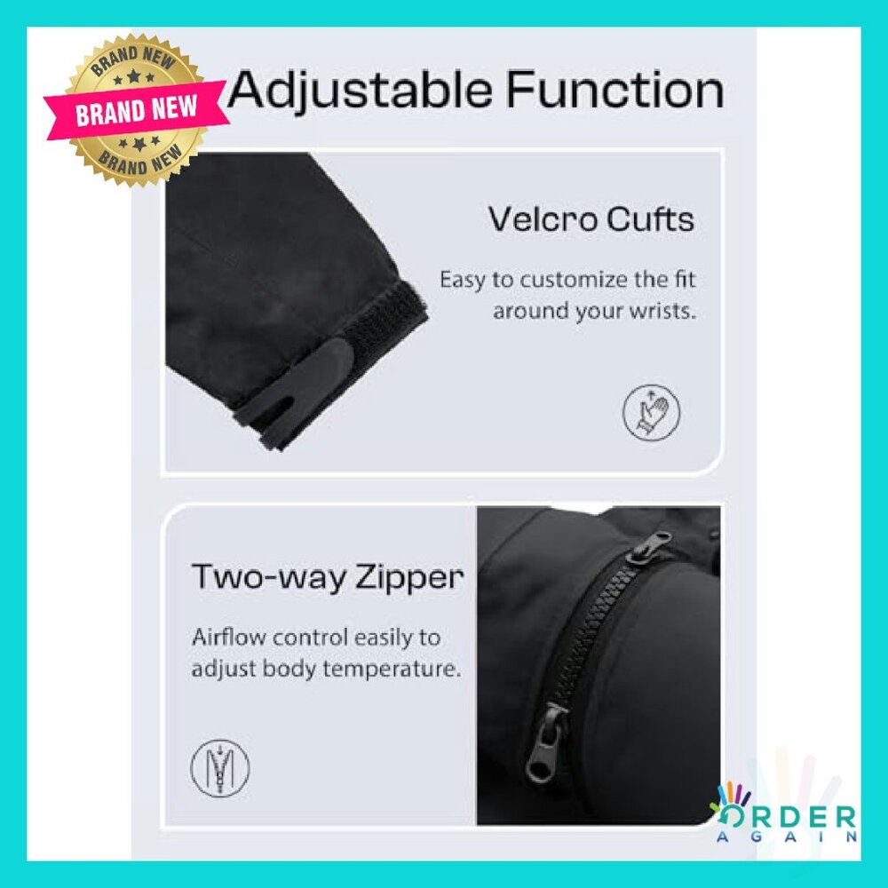 Lightweight Waterproof Rain Jacket Removable Hood… - image 7